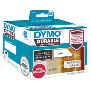 Dymo Label Writer Durable 25mm X 89mm White Labels
