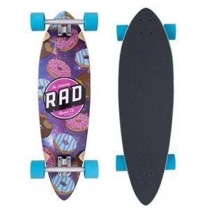 Rad Board Co Complete Pintail Mini Longboard Skateboard - Donut Asteroid 9
