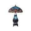 G&g Dragonia Tiffany Table Lamp - Blue
