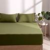 Dreamaker Superfine Washed Microfibre Combo Fitted Sheet Set Olive Long Single Bed