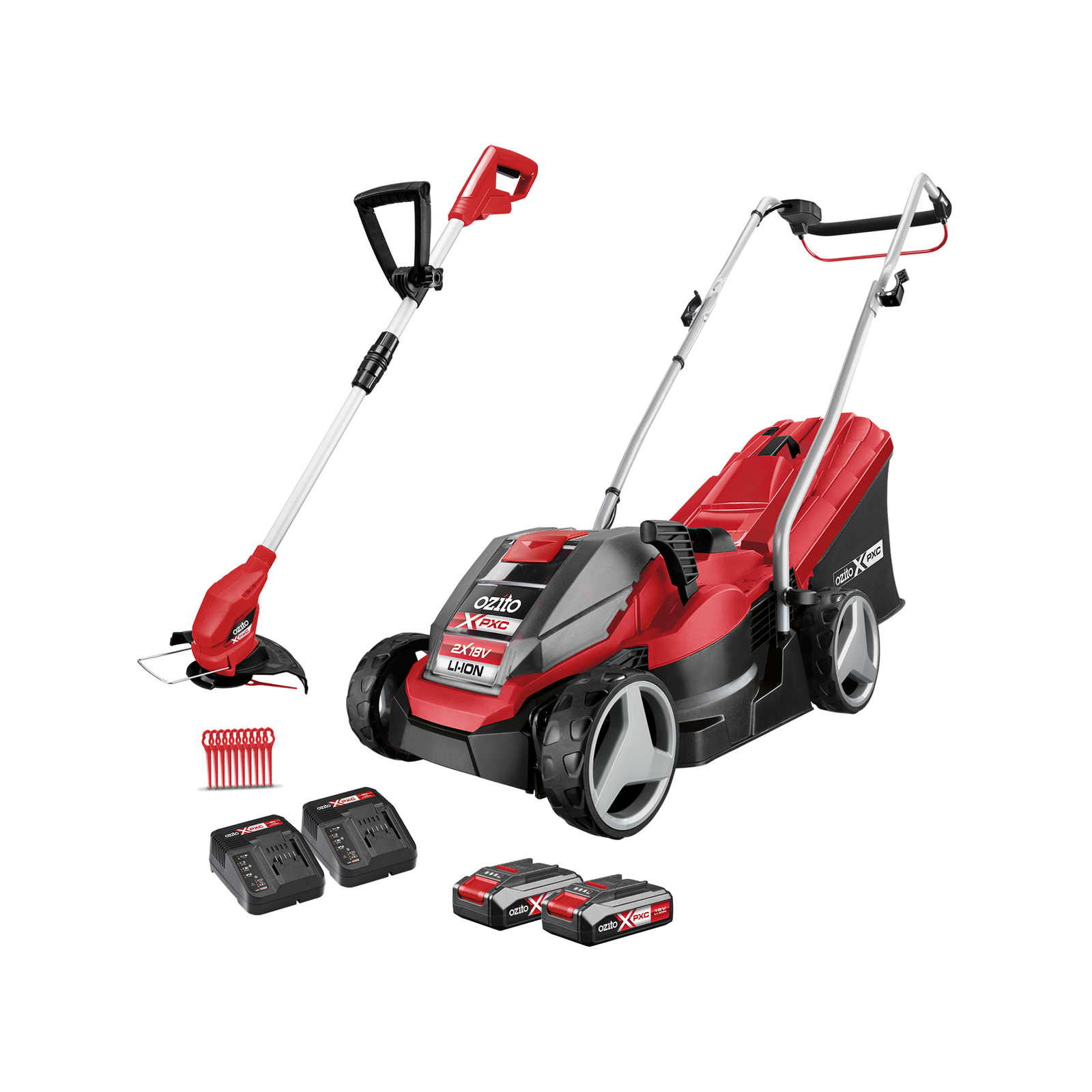 Ozito battery operated lawn mower sale