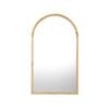 Oikiture 86x50cm Arched Wall Mirrors Wooden Home Decor