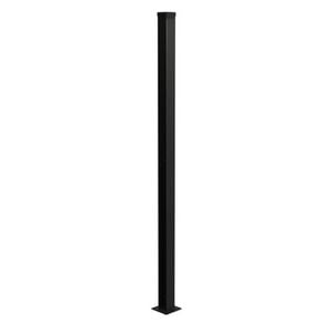 PEAK Wire Grid Fencing 1228mm Black Steel Flange Fence Post