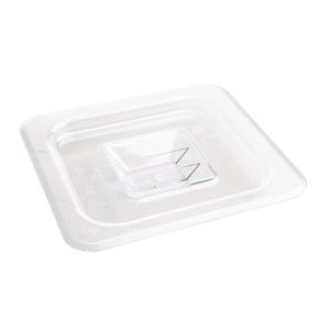 Vogue Gastronorm Lid Clear Polycarbonate 1/6 Size 176x162mm Commercial Kitchen Storage