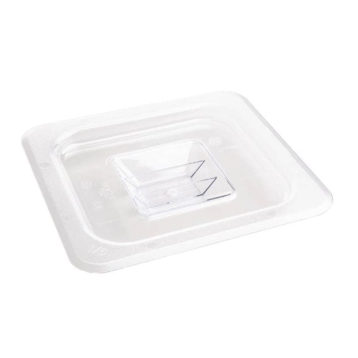 Vogue Gastronorm Lid Clear Polycarbonate 1/6 Size 176x162mm Commercial Kitchen Storage