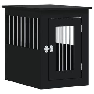 vidaXL Dog Crate Furniture Kennel Animal House Pet Cage Black
