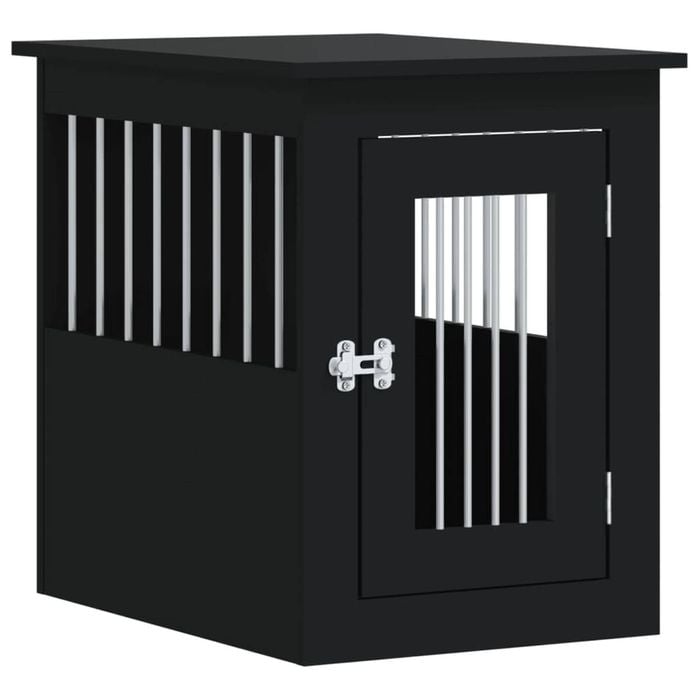 vidaXL Dog Crate Furniture Kennel Animal House Pet Cage Black