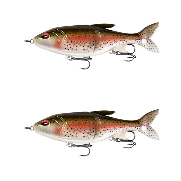 2x 13 Fishing 185mm Glidesdale Jointed Glidebait Fishing Lures - Rainbow Trout