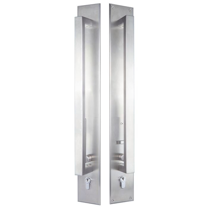Gainsborough Stainless Steel Omni Accent Double Cylinder Keyed Back To Back Trilock
