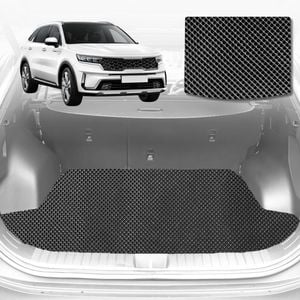 6D Diamond Car Boot Mat for Kia Sorento (MQ4)2021-Current-Cargo Mat-Black-Outback GT