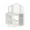 Costway Kids Vanity Table Set Princess Dressing Table Chair Mirror