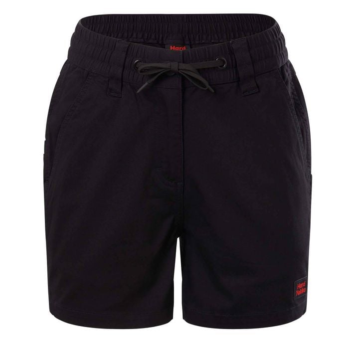 Hard Yakka Black Women's 3056 Tough Utility Work Short Shorts - Size 18