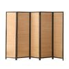 Lauft 5 Panel Room Divider Screen Partition Privacy Fold Dividers Wood Stand