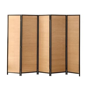 Lauft 5 Panel Room Divider Screen Partition Privacy Fold Dividers Wood Stand
