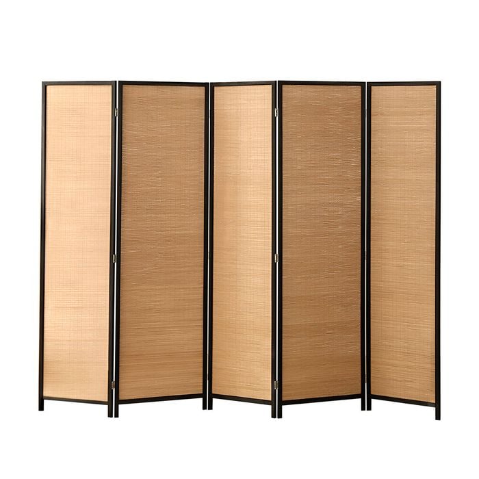 Lauft 5 Panel Room Divider Screen Partition Privacy Fold Dividers Wood Stand