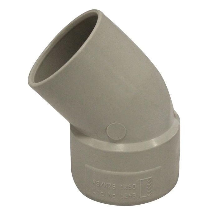 Holman 40mm 40° Male And Female PVC DWV Plain Bend