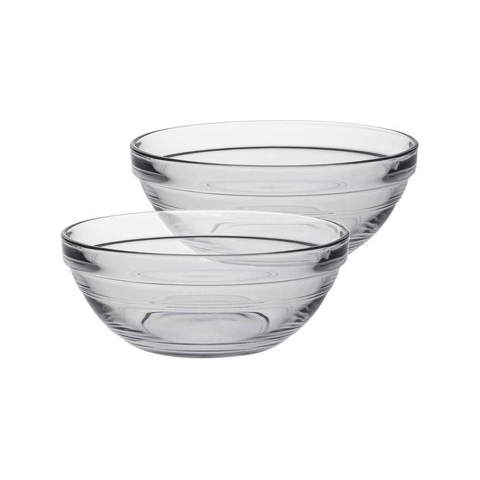 Duralex Lys Glass Nesting Mixing Bowls - 14cm - Pack Of 6