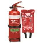Fire Pro Extinguisher and Blanket Fire Safety Kit