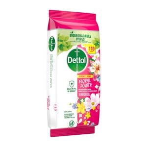 Dettol Floral Power Multipurpose Wipes - 110 Pack