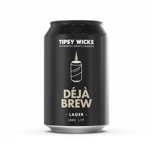Tipsy Wicks Alcohol Scented Soy Wax Candles 300g/330ml Can Deja Brew