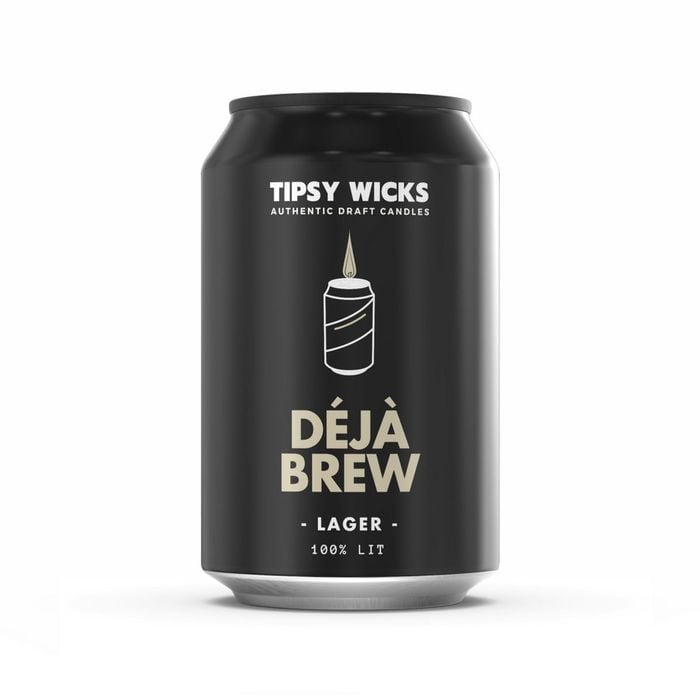 Tipsy Wicks Alcohol Scented Soy Wax Candles 300g/330ml Can Deja Brew