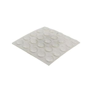 Surface Gard 8mm Clear Round Rubber Bumper - 25 Pieces