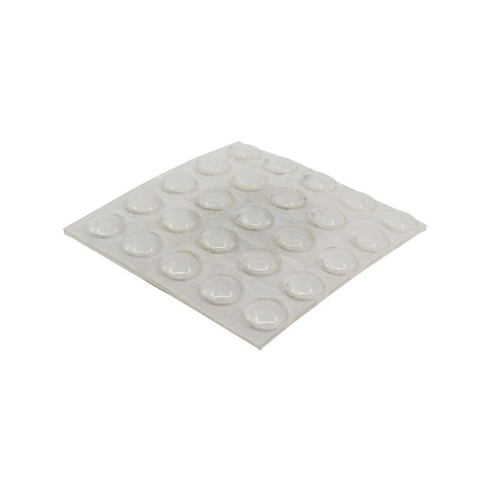 Surface Gard 8mm Clear Round Rubber Bumper - 25 Pieces