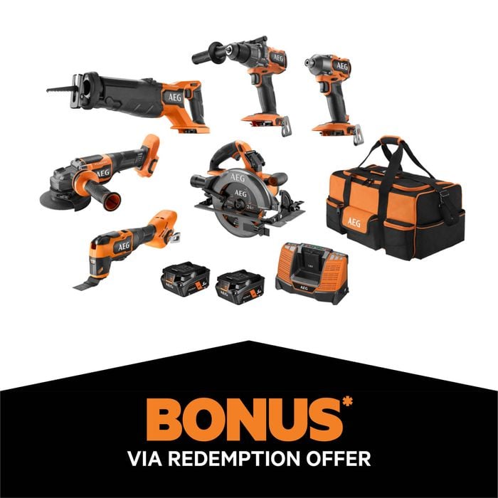 AEG 18V FUSION Brushless 6-Piece 5.0Ah FORCE Kit