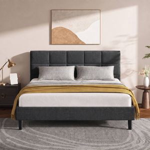 Artiss Bed Frame Queen Size Mattress Base Wooden Sleep Beds Platform Fabric