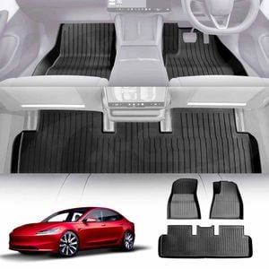 NEW Tesla Model 3 2023-Onwards Heavy Duty 3D All Weather Car Mats Floor Liners Complete Set