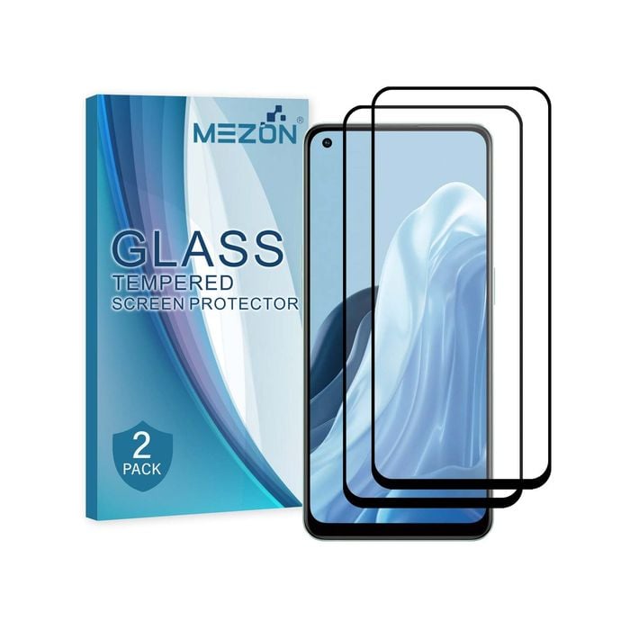 2 Pack MEZON OPPO Reno8 Lite 5G Full Cover Tempered Glass Screen Protectors