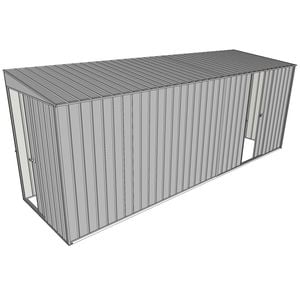 Build-a-Shed 1.5 x 5.2 x 2m Single Sliding Side Door Skillion Shed - Zinc