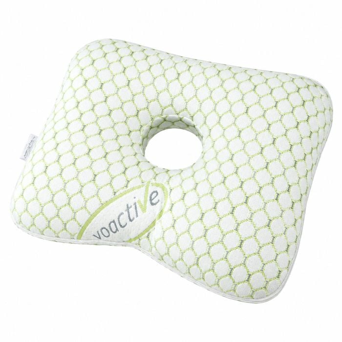 Green Ear Pillow with Hole for Side Sleepers - Pressure Relief Washable Cover