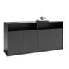 Modern Furniture ARTO 157x80cm Credenza Cabinet - Black Concrete