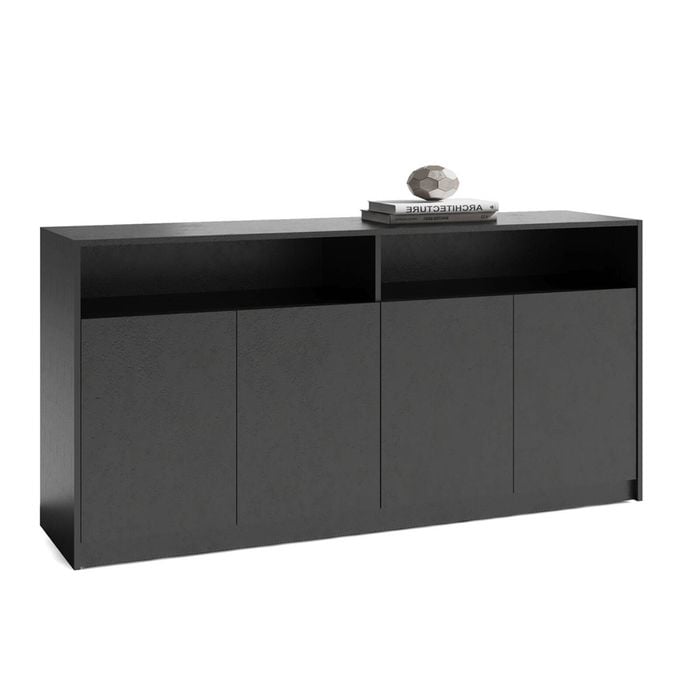 Modern Furniture ARTO 157x80cm Credenza Cabinet - Black Concrete