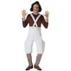 Willy Wonka Oompa Loompa Kids Halloween Costume – Official Licensed Jumpsuit with Striped Socks, Brown Colour, Large