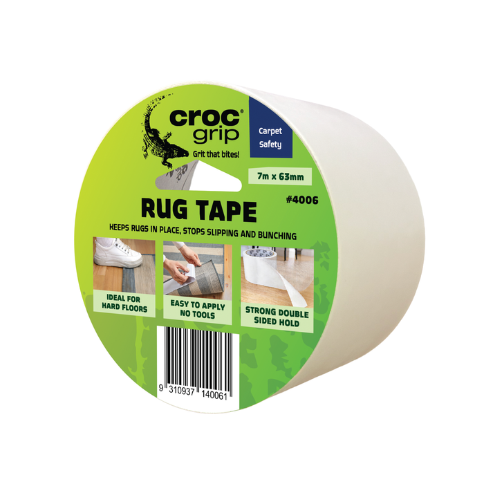 Croc Grip 7m x 63mm White Rug Tape