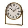 SS Collective Round Faced Table/Desk Clock On Stand W/ Roman Numerals 26cm