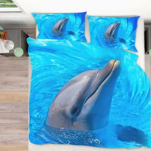 3D Cute Dolphin 307 Bed Pillowcases Quilt King Size