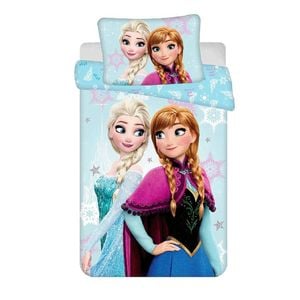 Disney Frozen Blue Kids Cotton Quilt Cover Set For Toddler Bed