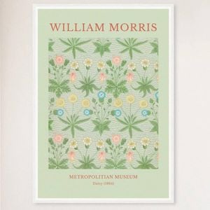 Galrie William Morris Daisy Print from Metropolitan Museum - Timeless Elegance (1864), White Frame, A1 60 x 84cm (23 x 33inch)