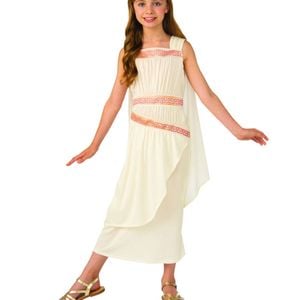 Roman Girl Halloween Costume for Kids Historical Princess Dress Up Outfit Book Day, Medium