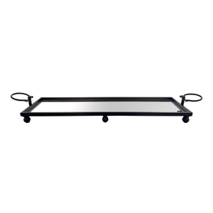 Elegant Collections Black Eliza Large Rectangle Tray