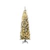 Costway Snow Flocked Prelit Christmas Tree 2.27M Artificial Xmas Full Tree 350LEDs
