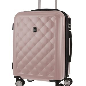 Pierre Cardin 4 Wheel Cabin Hard-shell Tsa Lock Travel Luggage 54cm Rose
