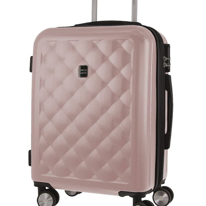 Pierre Cardin 4 Wheel Cabin Hard-shell Tsa Lock Travel Luggage 54cm Rose