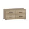 Practa Lowline TV Entertainment Unit Bundle - 4 Drawers - Oak