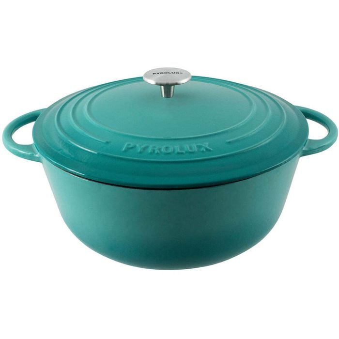 Pyrolux Pyrochef 24cm/4L Cast Iron Round French Oven Casserole w/ Lid Pot Aqua