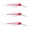 3x Rapala 18cm X Rap Magnum 40 Deep Diving Trolling Lures - HD Red Head UV