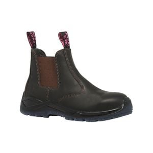 Hard Yakka Size 5 Brown Women's Banjo Gusset Safety Boot
